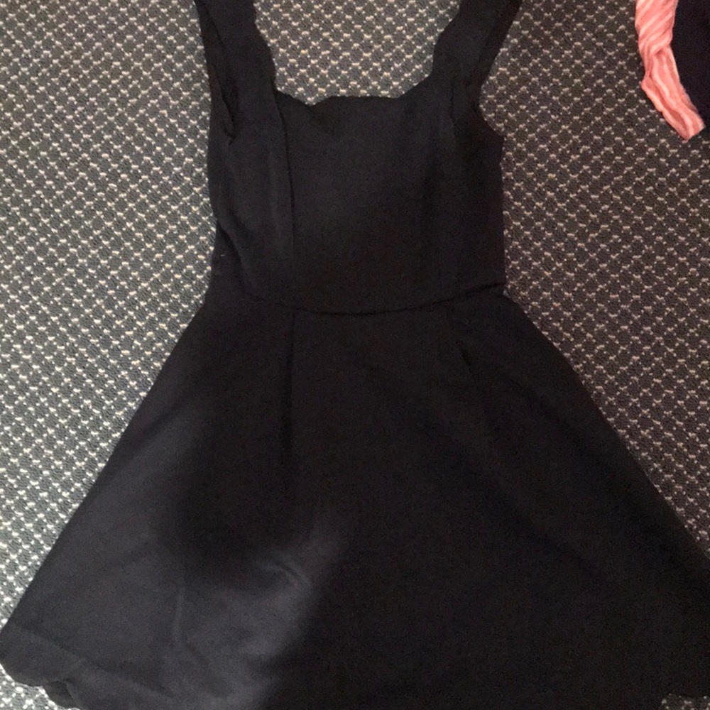 Navy blue scallop dress